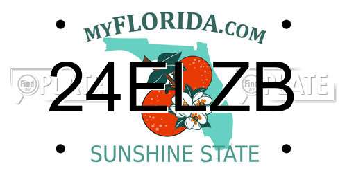 24ELZB Florida License Plate