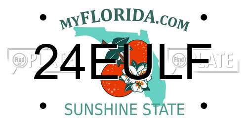 24EULF Florida License Plate