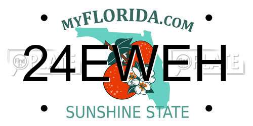 24EWEH Florida License Plate