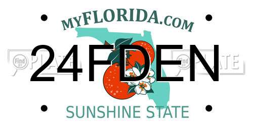 24FDEN Florida License Plate