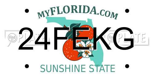 24FEKG Florida License Plate