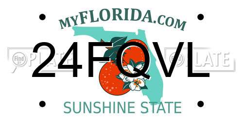 24FQVL Florida License Plate