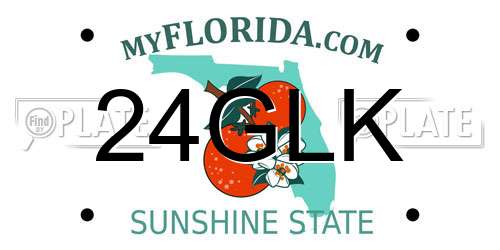 24GLK Florida License Plate