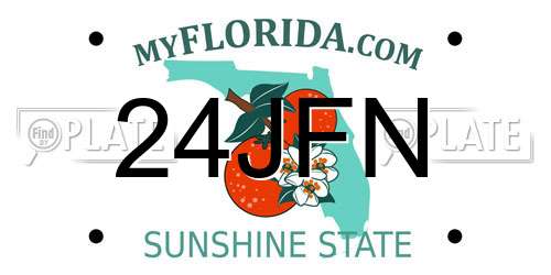 24JFN Florida License Plate