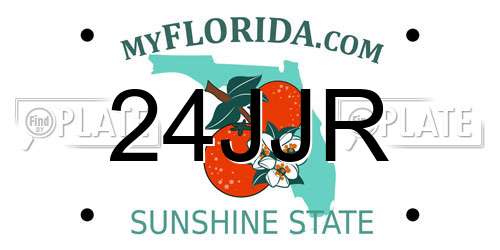 24JJR Florida License Plate
