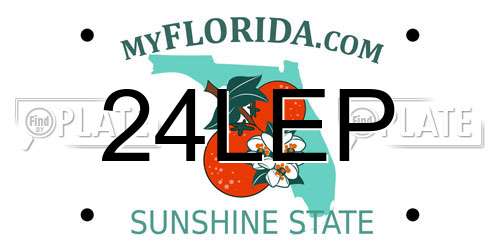24LEP Florida License Plate
