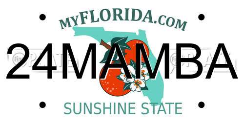 24MAMBA Florida License Plate
