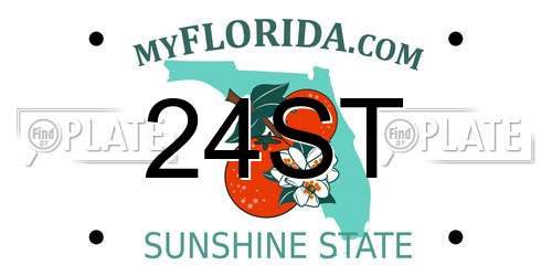 24ST Florida License Plate