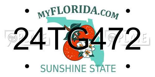 24TG472 Florida License Plate