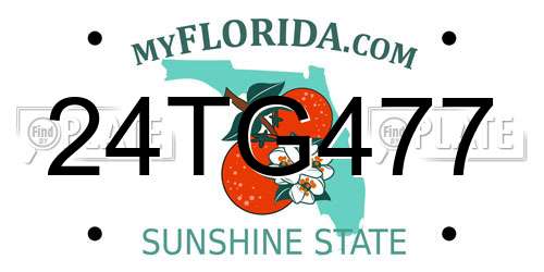 24TG477 Florida License Plate