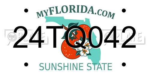 24TQ042 Florida License Plate