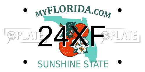 24XF Florida License Plate