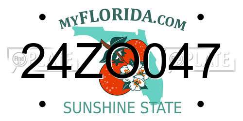 24ZO047 Florida License Plate