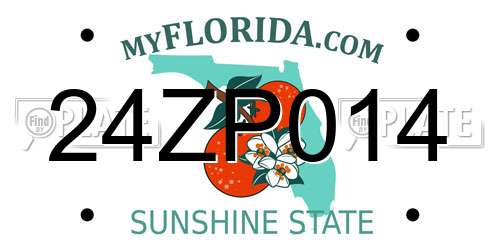 24ZP014 Florida License Plate