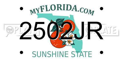 2502JR Florida License Plate