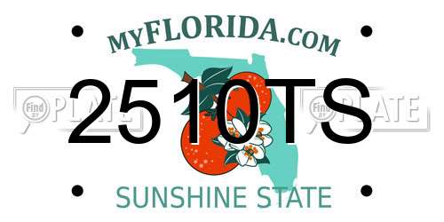 2510TS Florida License Plate