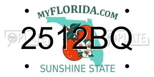 2512BQ Florida License Plate