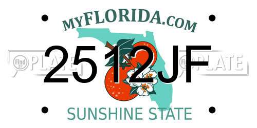 2512JF Florida License Plate