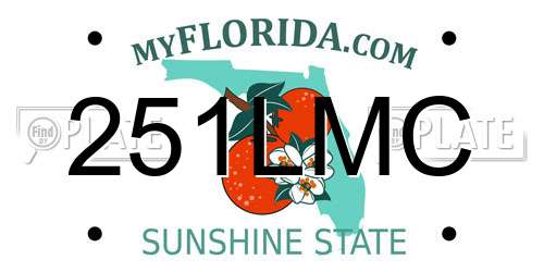 251LMC Florida License Plate