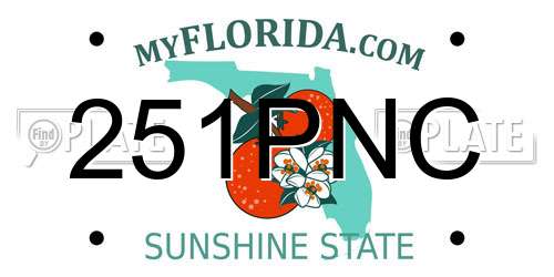 251PNC Florida License Plate