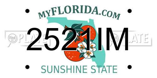 2521IM Florida License Plate