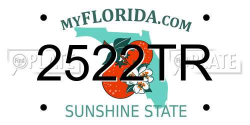 2522TR Florida License Plate