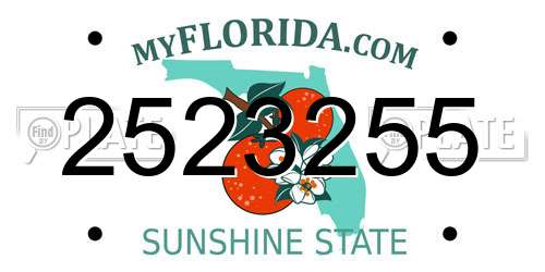 2523255 Florida License Plate