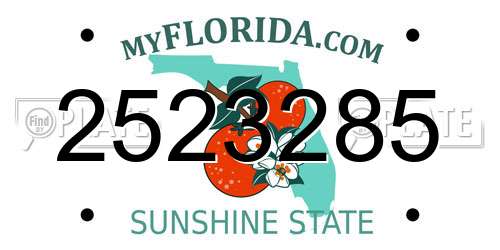 2523285 Florida License Plate