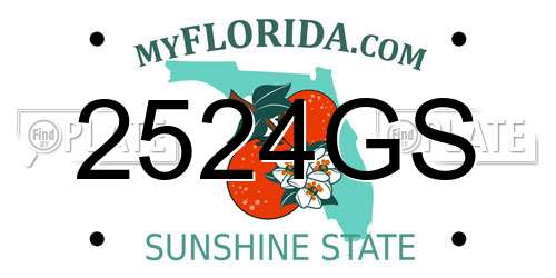 2524GS Florida License Plate