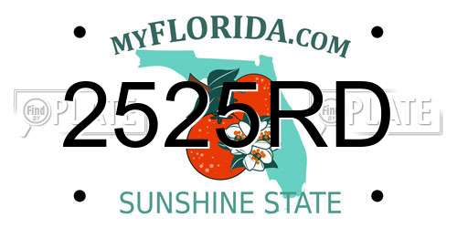 2525RD Florida License Plate
