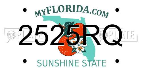 2525RQ Florida License Plate