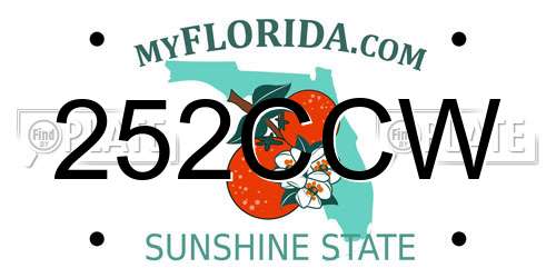252CCW Florida License Plate