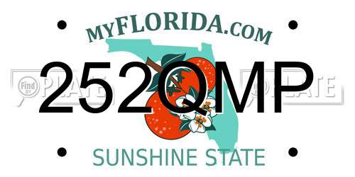 252QMP Florida License Plate