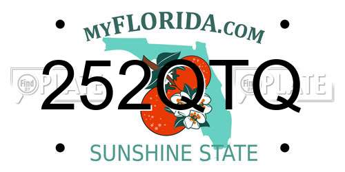 252QTQ Florida License Plate