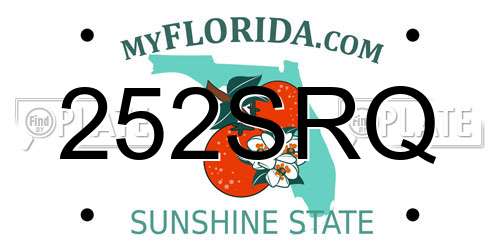 252SRQ Florida License Plate