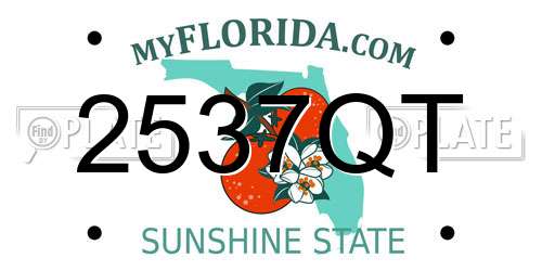 2537QT Florida License Plate