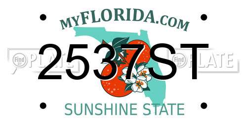 2537ST Florida License Plate