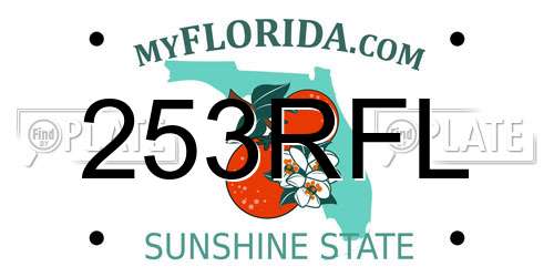 253RFL Florida License Plate