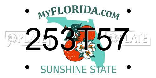 253T57 Florida License Plate