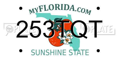 253TQT Florida License Plate