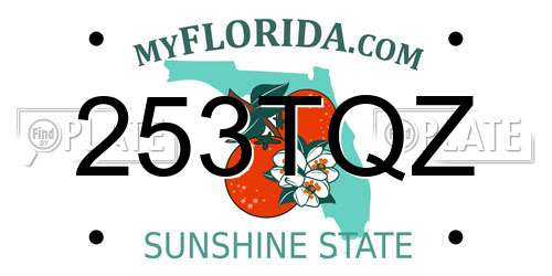253TQZ Florida License Plate