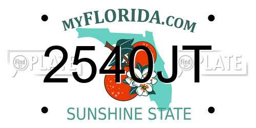 2540JT Florida License Plate