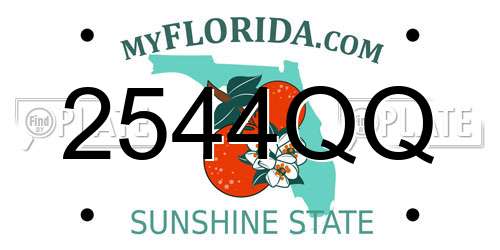 2544QQ Florida License Plate