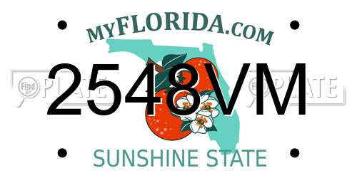 2548VM Florida License Plate