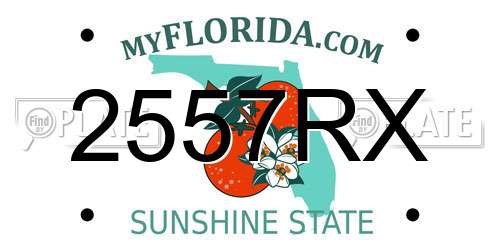 2557RX Florida License Plate