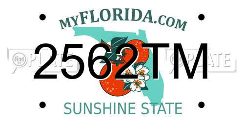 2562TM Florida License Plate