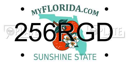 256RGD Florida License Plate
