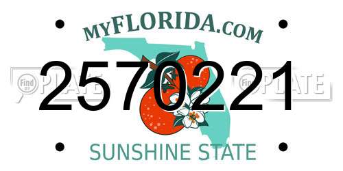 2570221 Florida License Plate