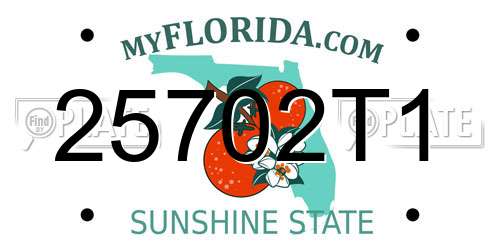 25702T1 Florida License Plate