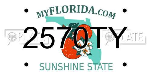 2570TY Florida License Plate